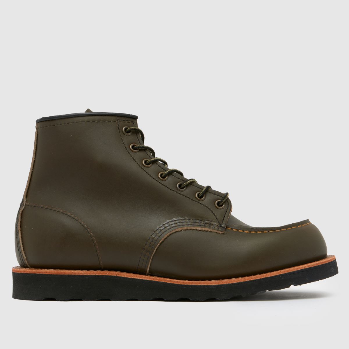 Red Wing 6 hüvelykes klasszikus, khaki színű, mocco-s orrú csizma