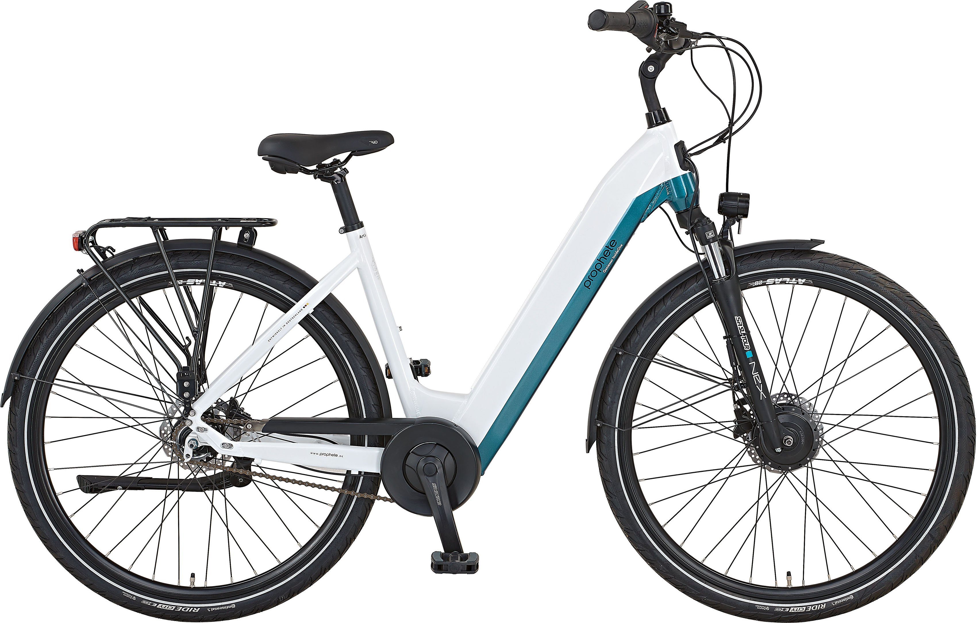 Prophete E-Bike Prophete Geniesser InsideOne, 7 Gang Shimano Nexus Schaltwerk, Nabenschaltung, Frontmotor, 468 Wh Akku