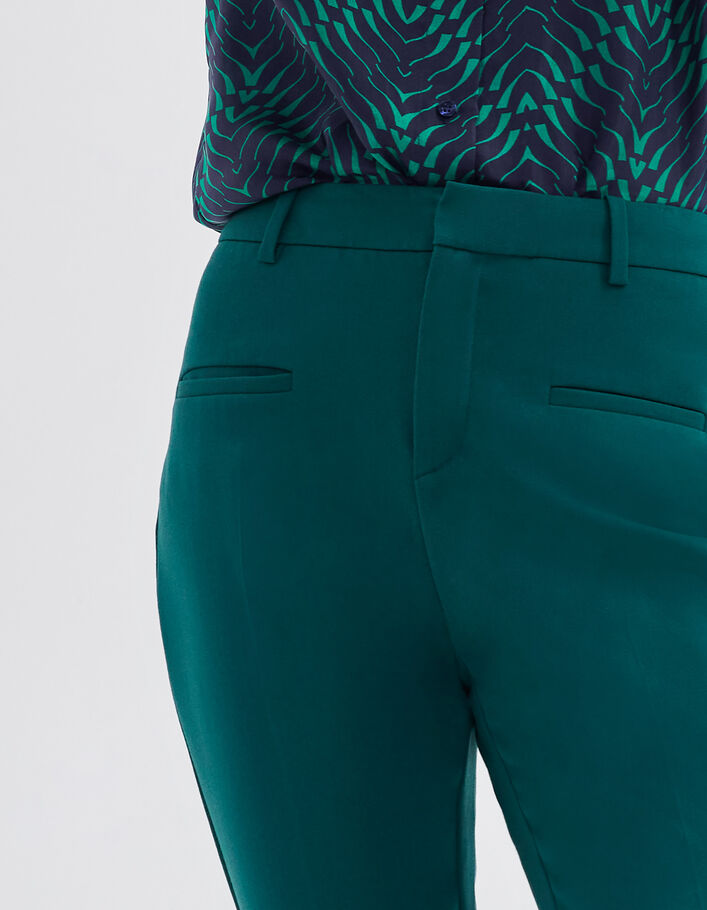 Pantalon de costume vert canard Femme