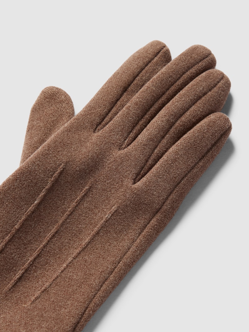 Handschuhe mit Strukturmuster in schwarz