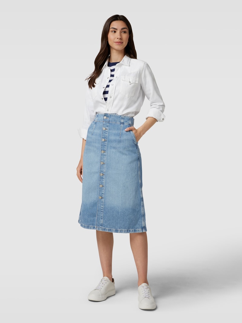 Midirock in Denim-Optik in jeans