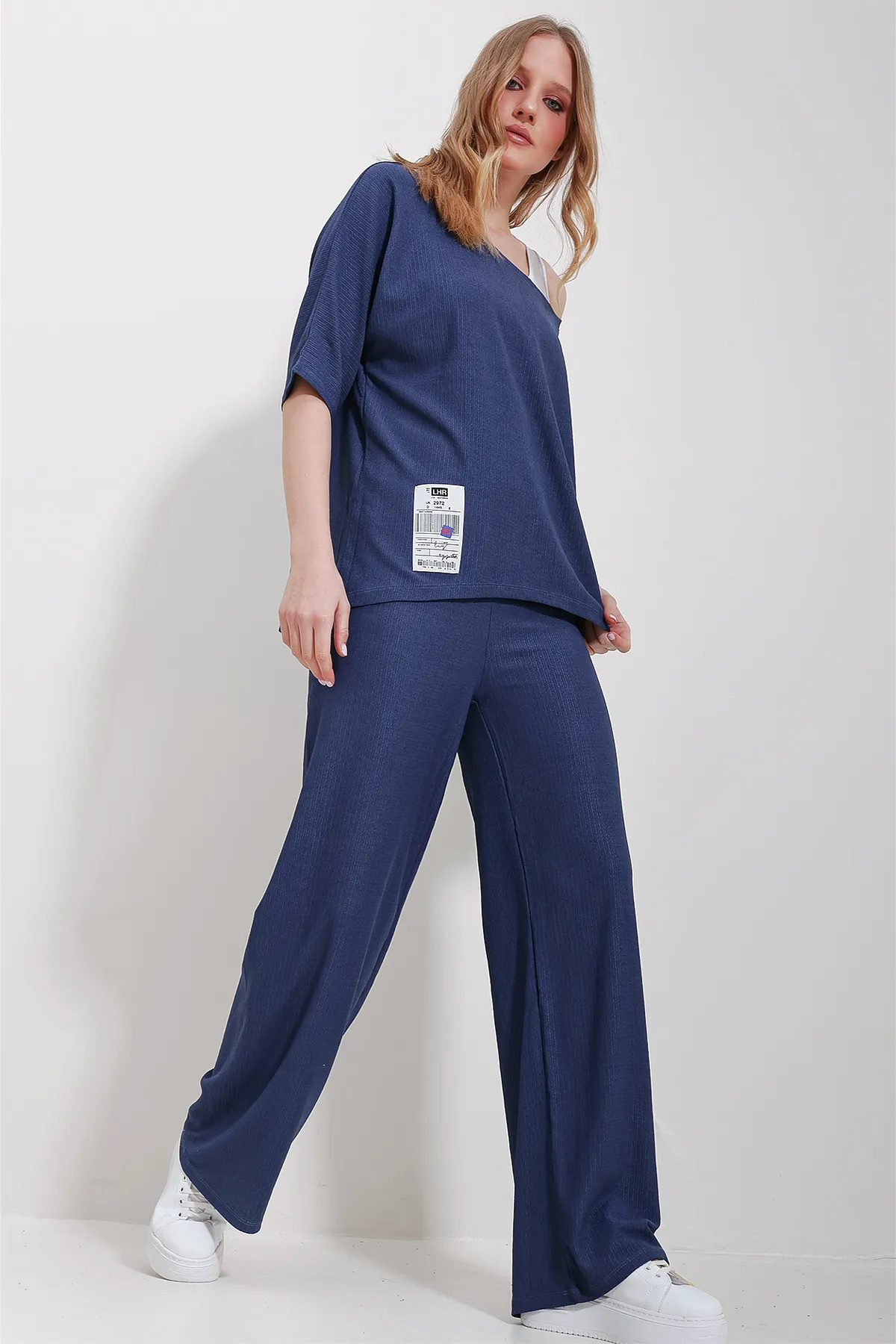 Trend Alaçatı Stili  Zweiteiler - Dunkelblau - Regular Fit