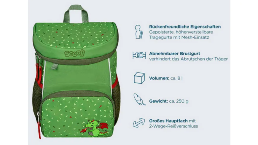 Scooli Mini-Me Kindergartenrucksack Diego Dragon
