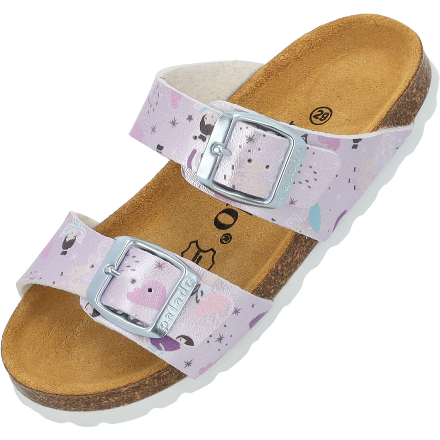 Palado Kids Samos G Print, Pantoletten, Kinder, Flieder Metallic Fairy