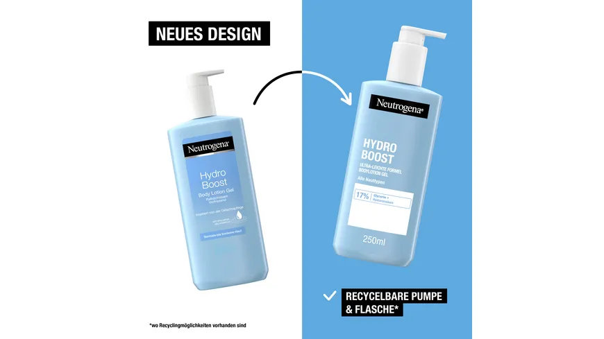 Neutrogena Hydro Boost ultra leichte Formel Bodylotion Gel 250 ml