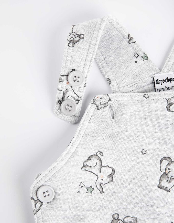Set aus Langarmshirt und Latzhose - Allover-Print