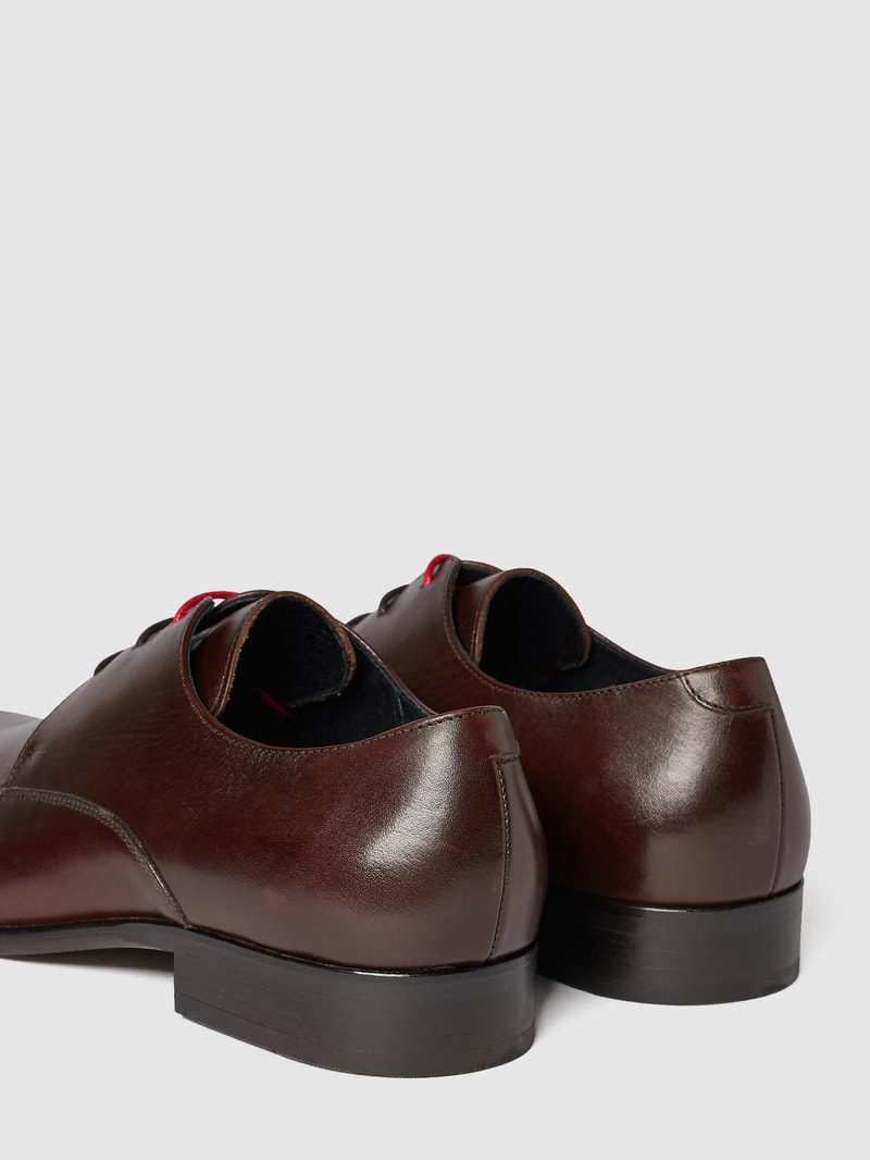 Oxford-Schuhe aus echtem Leder in dunkelbraun