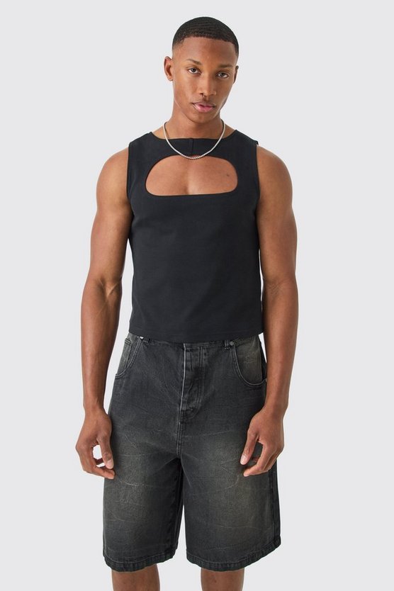Muscle-Fit Cut-Out Tanktop