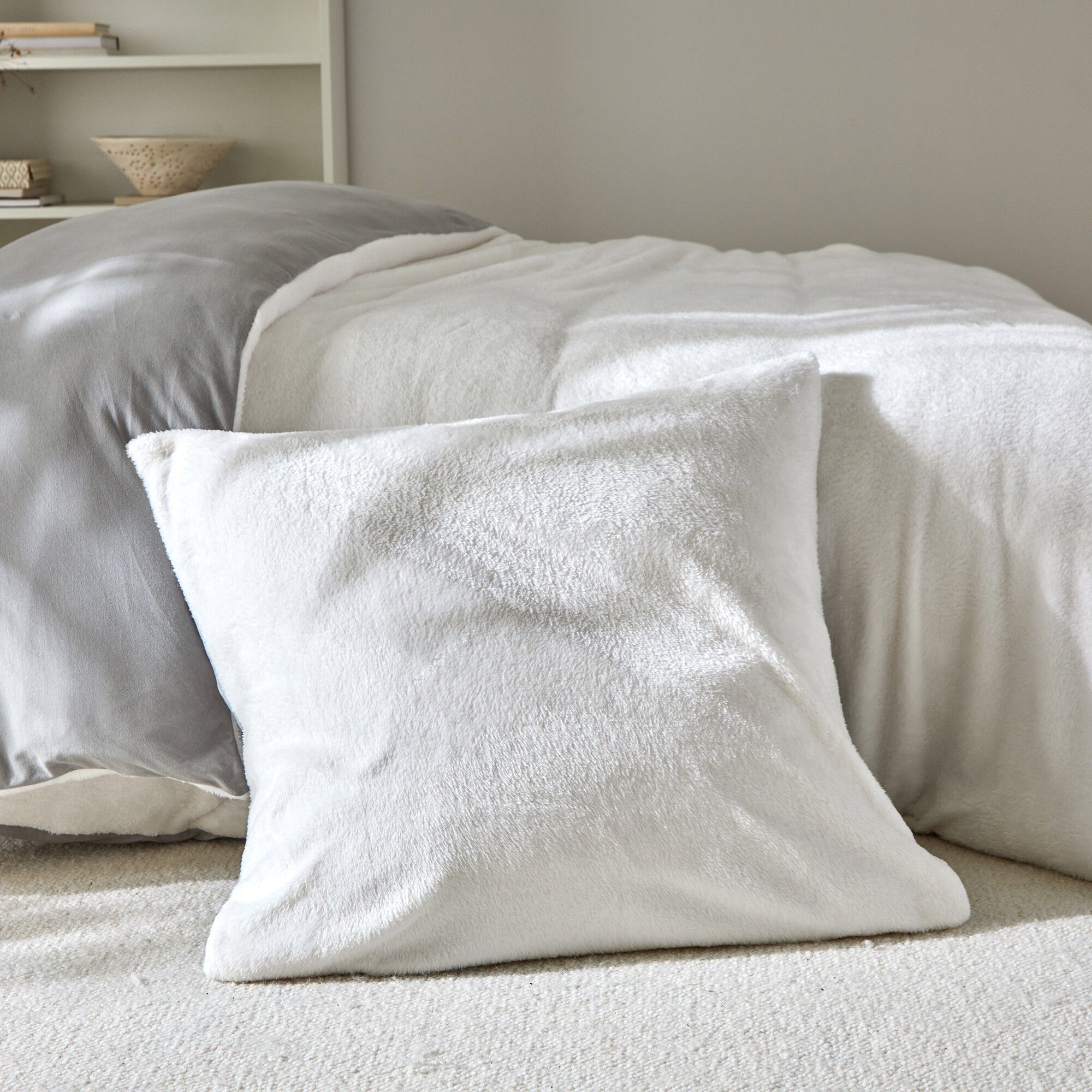 Linge de lit réversible jersey polaire toucher peluche
