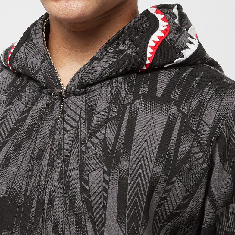 A Bathing Ape Bape Speed Racer Shark Full Zip Hoodie Black