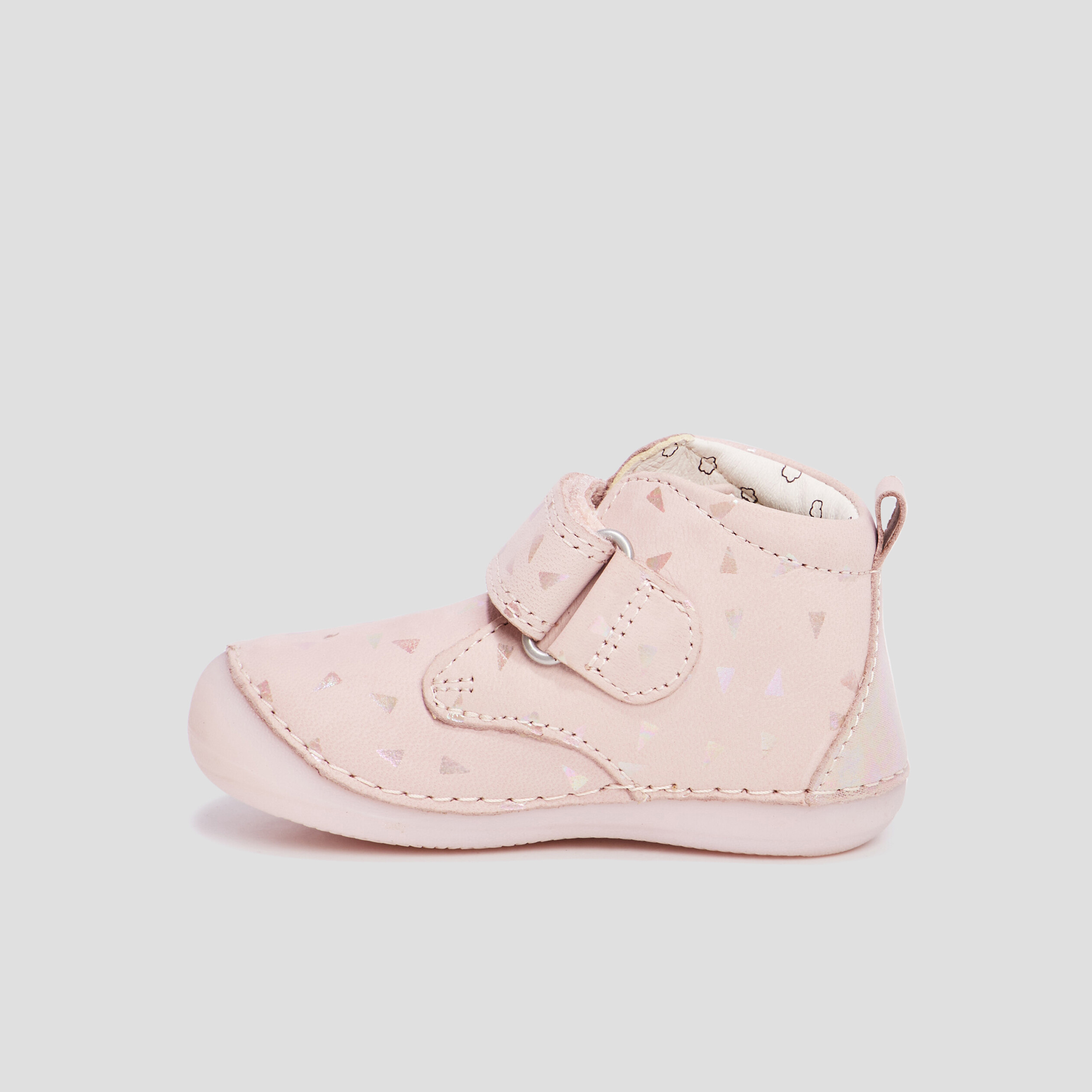Bottillons en cuir Kickers Sabio rose bébé fille | La Halle