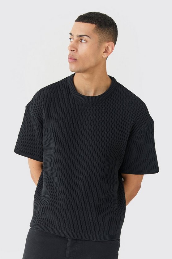 Strukturiertes Oversize T-Shirt