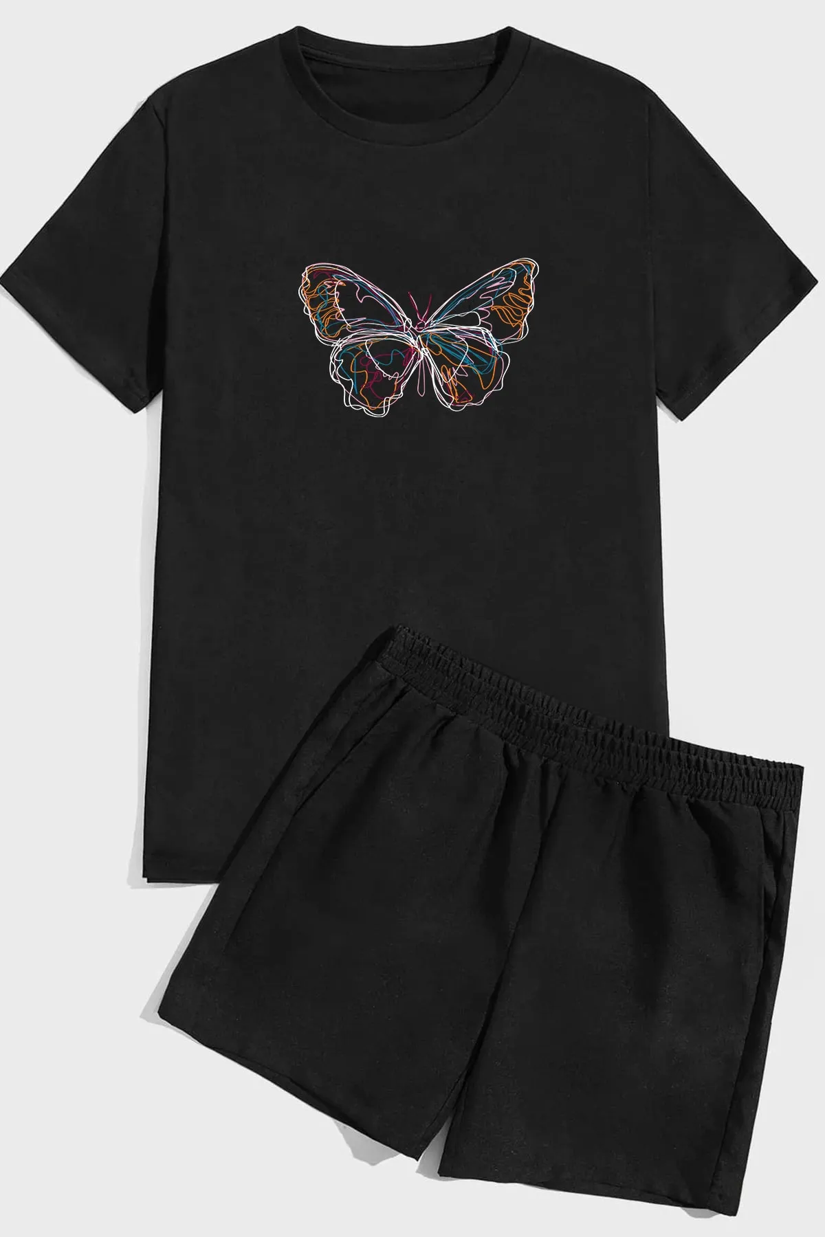 uyguntarz  Shorts-Set mit Schmetterlings-Print