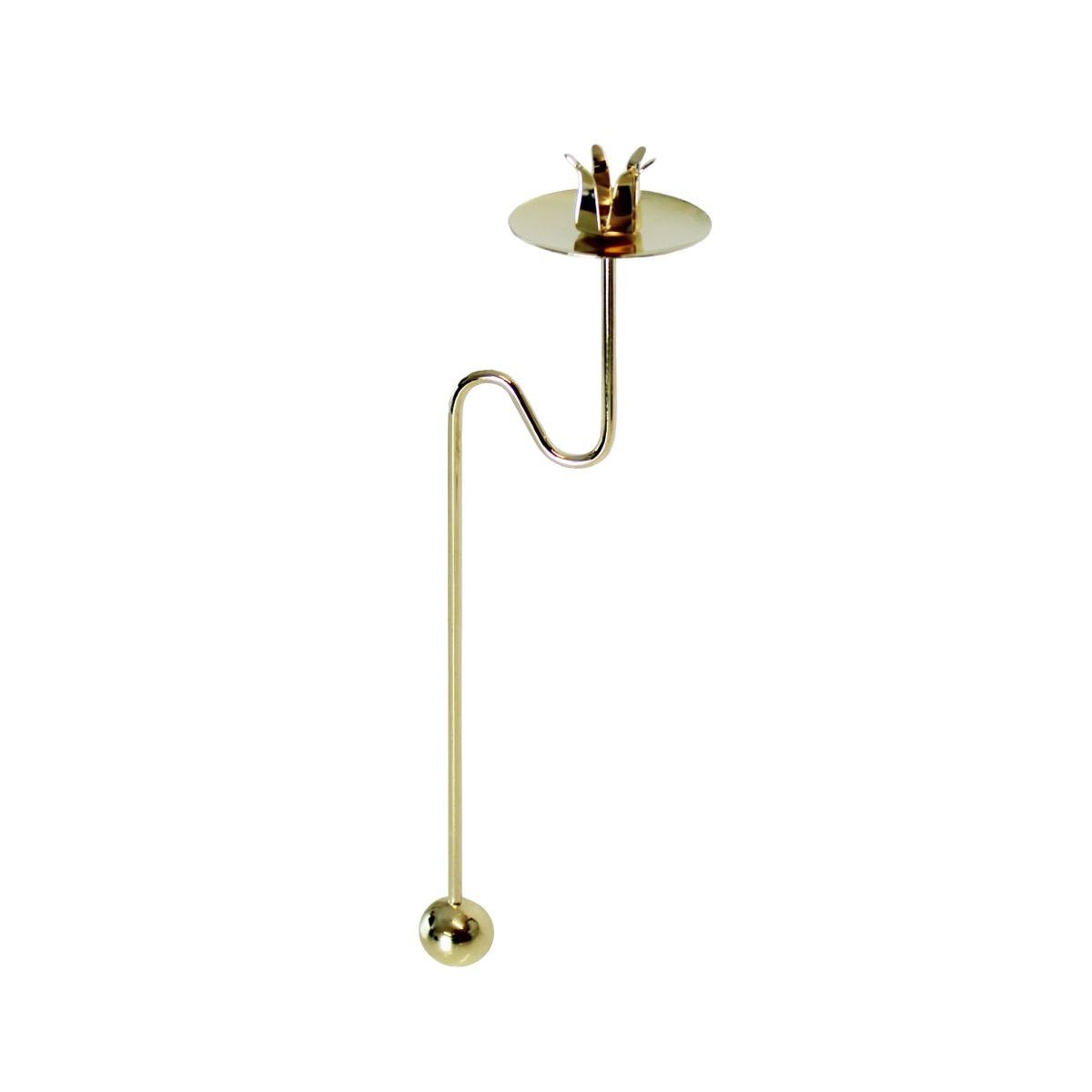 hdg Christbaumschmuck Baumkerzenhalter Balancehalter gold glänzend für Weihnachtsbaum, Pendelhalter 6 Stück im Schmuckkarton