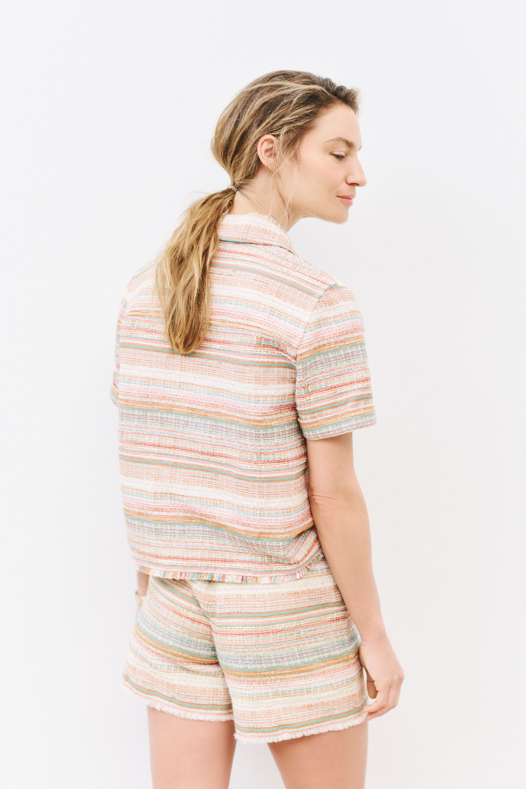 veste terry orange femme