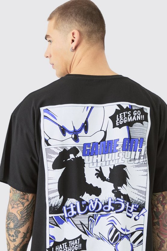 Oversize T-Shirt mit lizenziertem Sonic The Hedgehog Print