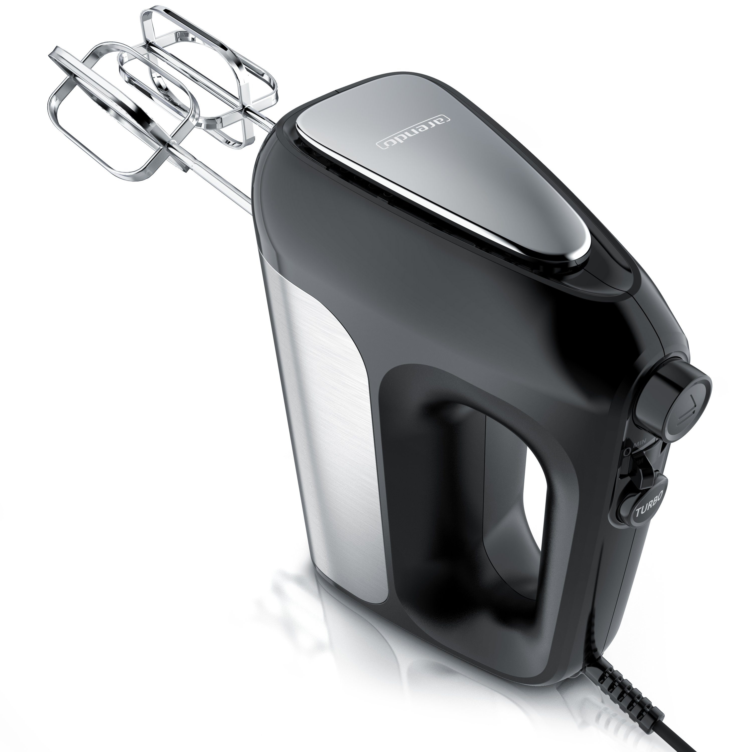 Arendo Handmixer, 500 W, Elektrischer Handrührer inkl. 2 Quirle und 2 Knethaken, Handrührgerät