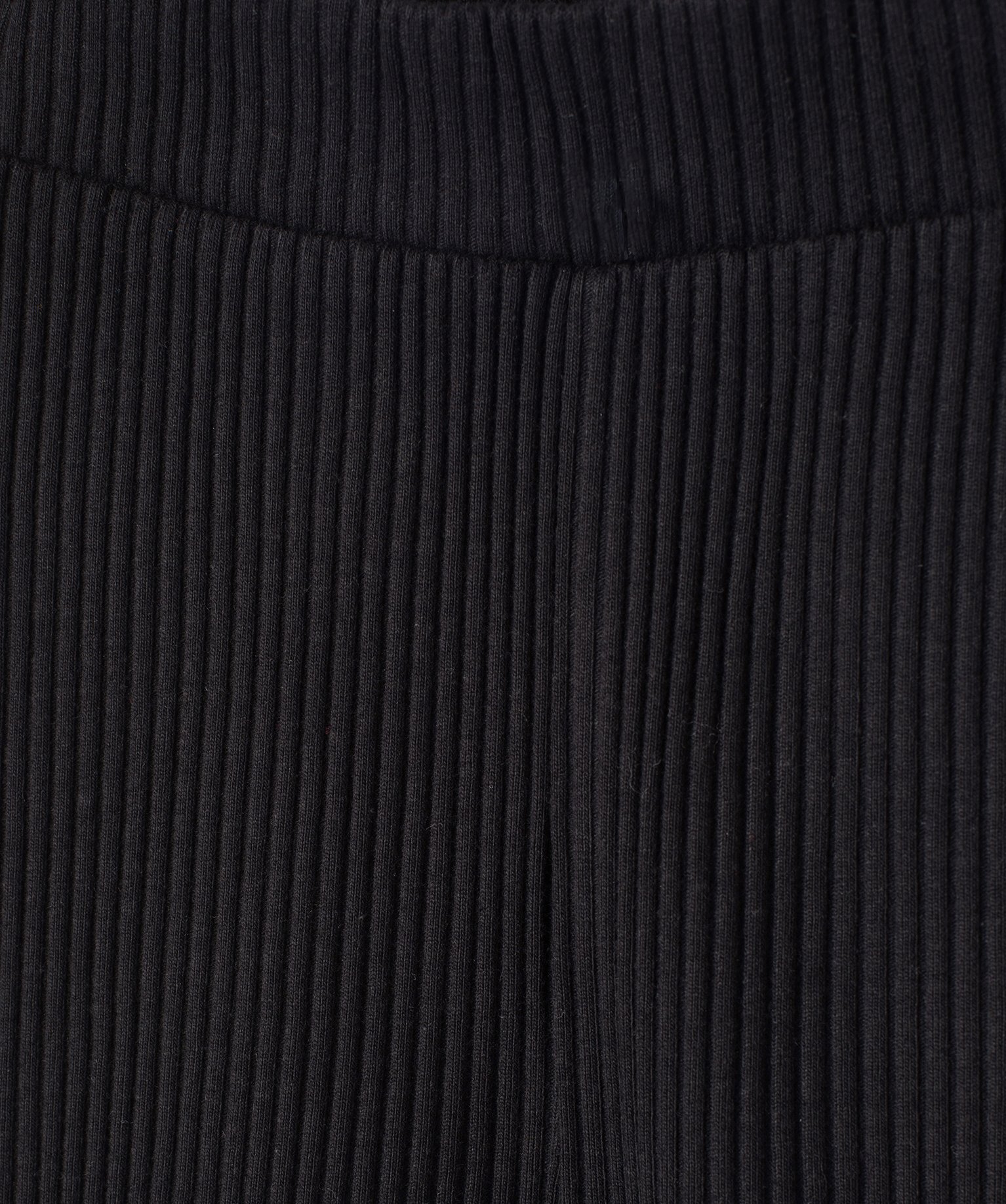 Pantalon en maille ctelée extensible fille noir | GEMO