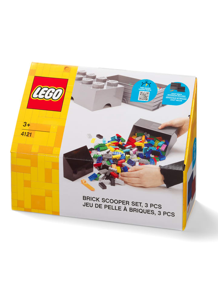 LEGO 2tlg. Set: Bausteine-Aufbewahrungsboxen in Anthrazit/ Schwarz günstig kaufen onesize