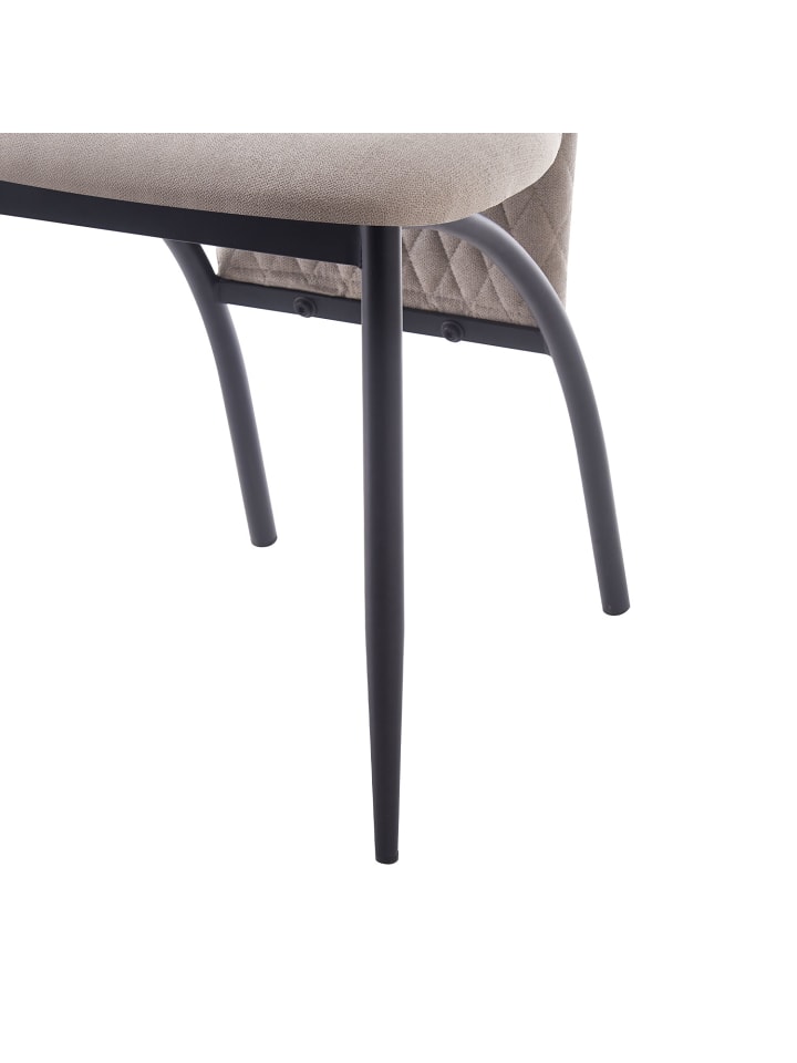 B&D Home Esszimmerstuhl THADDÄUS in Grau - (B)46 x (H)94 x (T)58 cm günstig kaufen