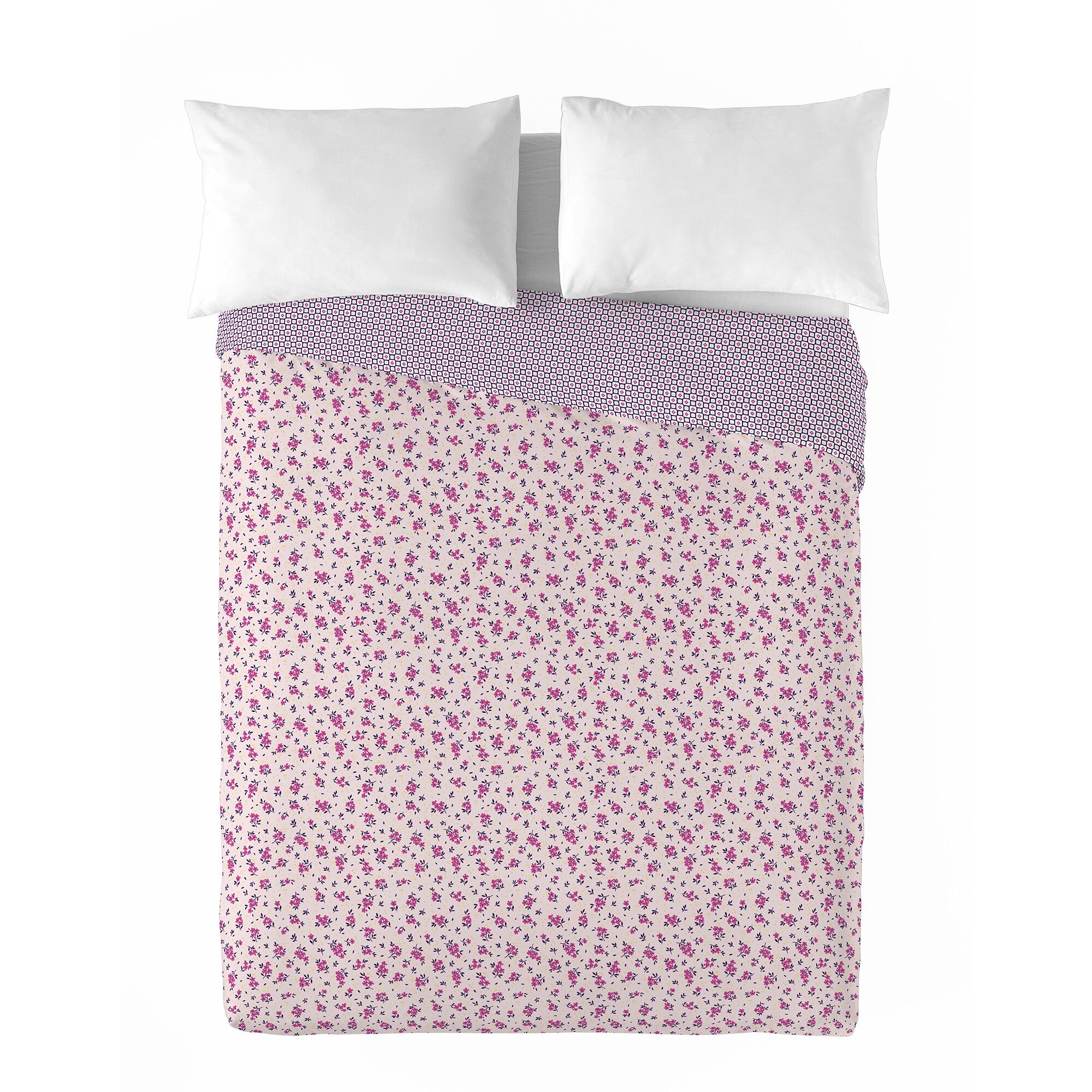 Couette microfibre micro imprimé fleurs 200 g/m²