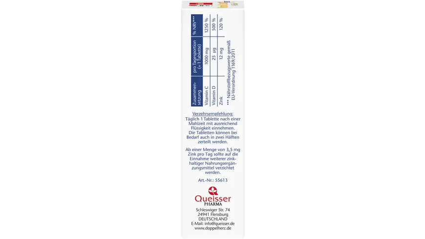 Doppelherz Vitamin C 1000 + D3 + Zink Depot 30 Depot-Tabletten