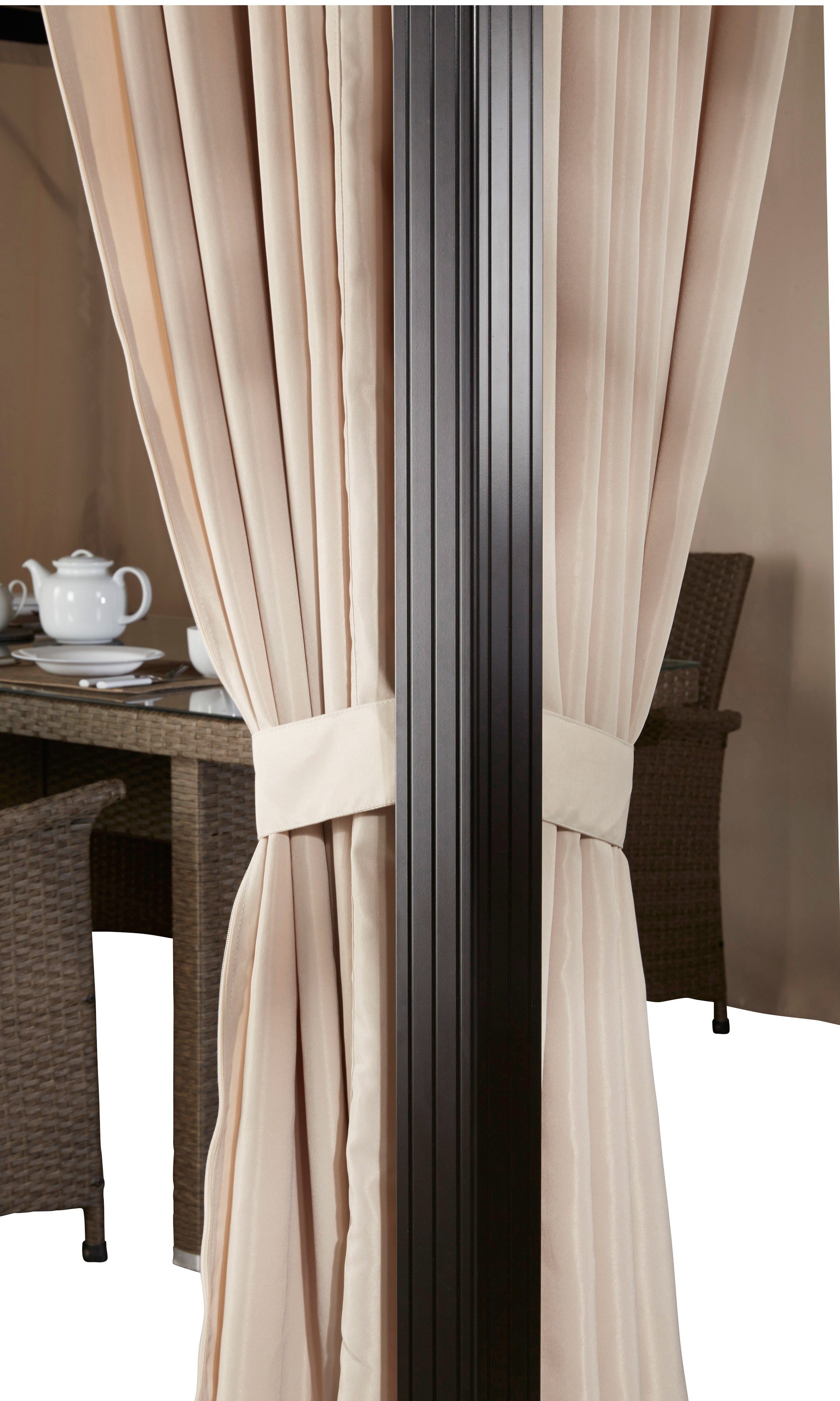 KONIFERA Pavillon Aruba, mit 4 Seitenteilen, (Set), BxT: 300x400 cm, Aluminiumgestell