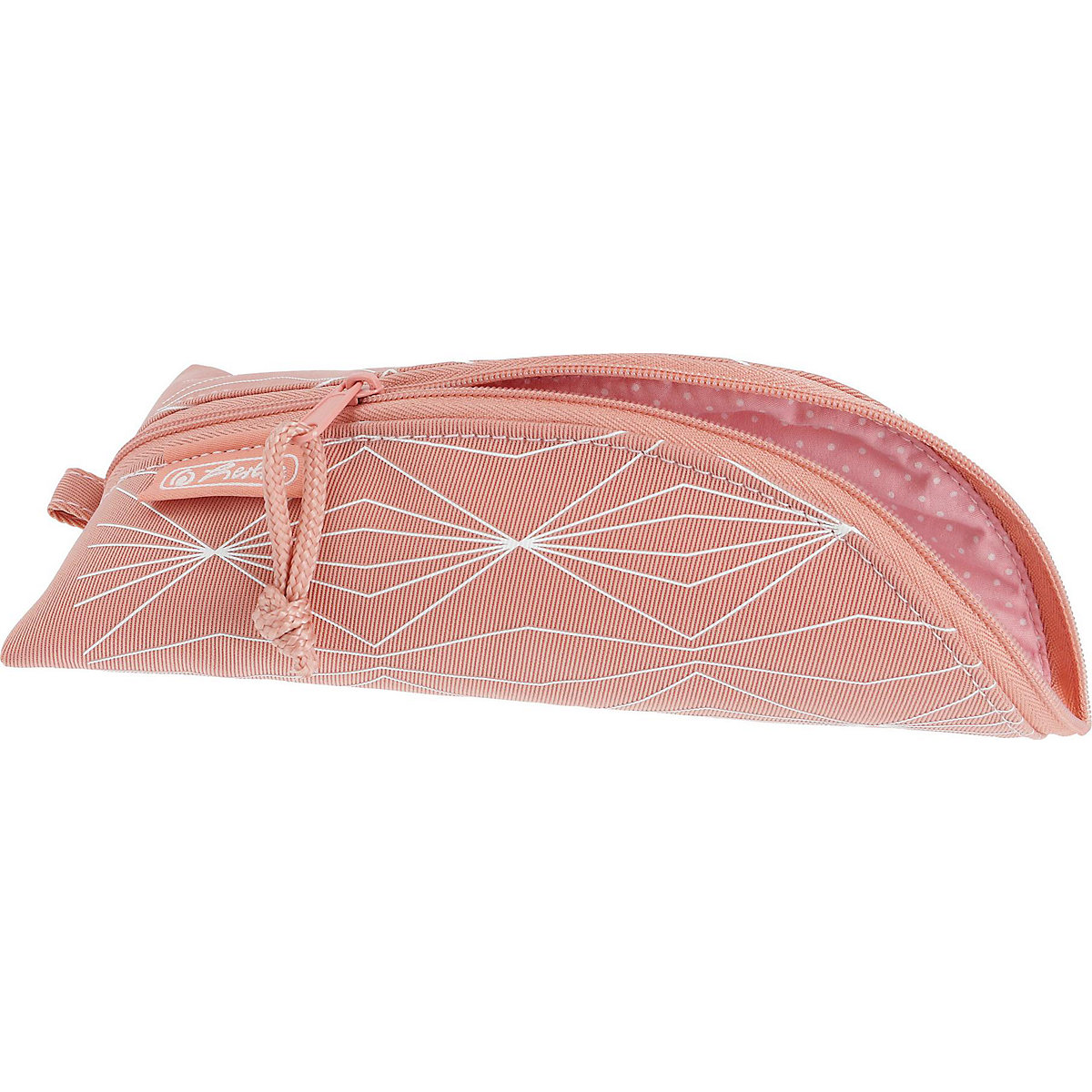 Schlampermäppchen Cocoon Geometric rosé, unbefüllt
