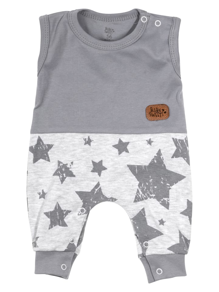 Baby Sweets 2tlg Set Strampler   Halstuch Lieblingsstücke Sterne in grau hellgrau günstig kaufen