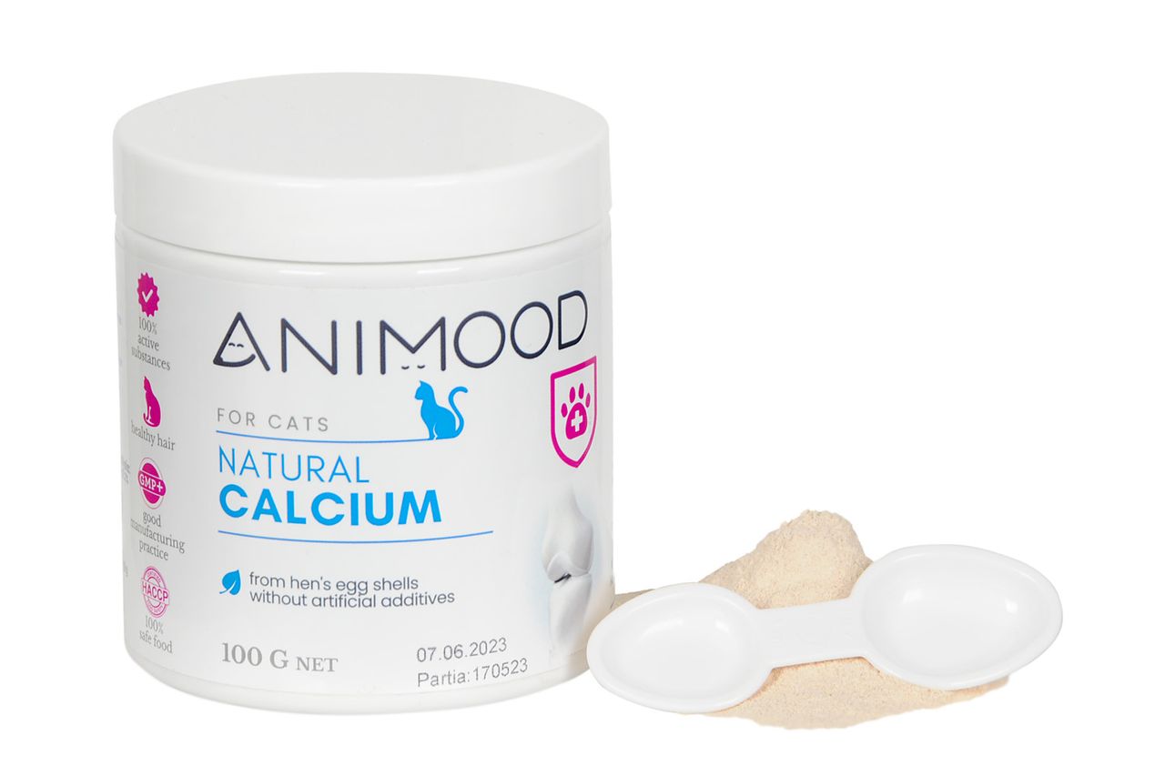 Animood Natürliches Kalzium für Katzen - Ergänzung 100g