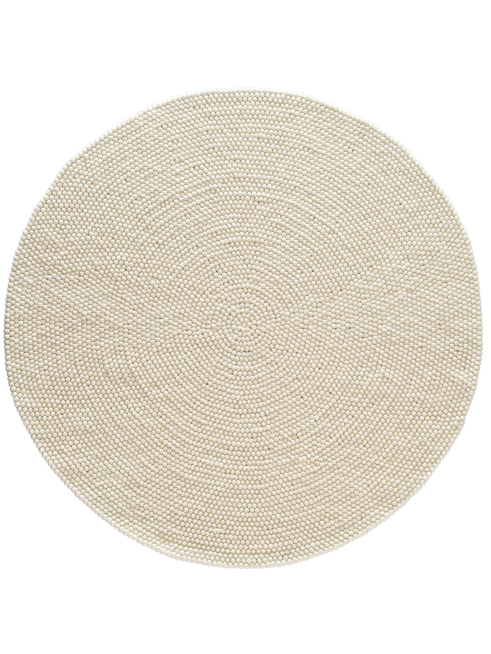 Smedby Filzkugel-Teppich, White