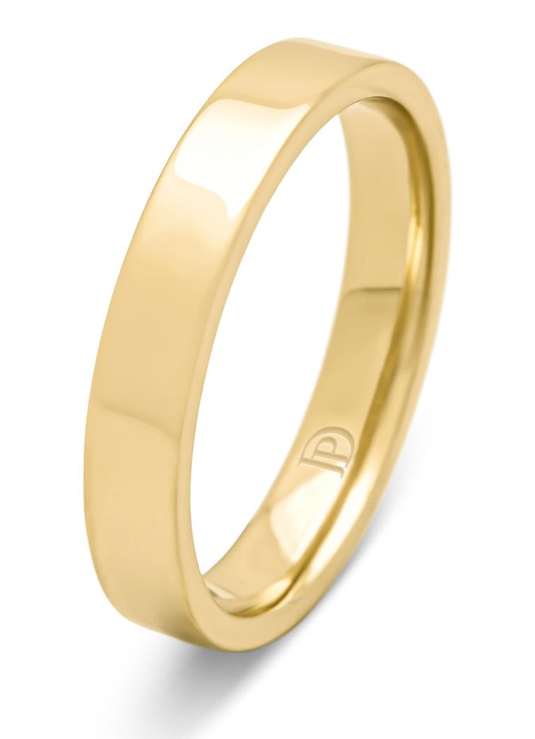 Diamond Point Yellow Gold Wedding Ring