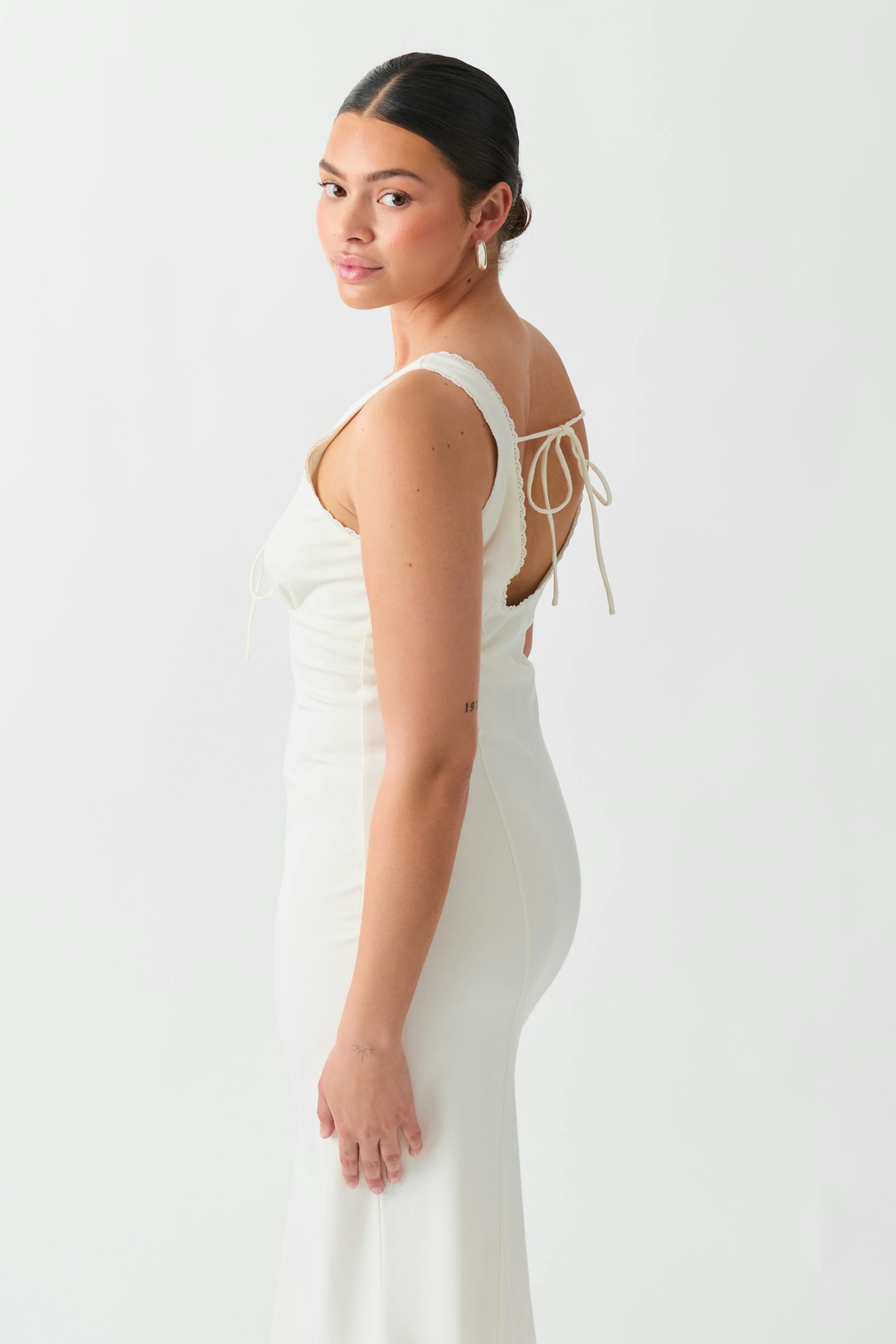 Lacing midi dress