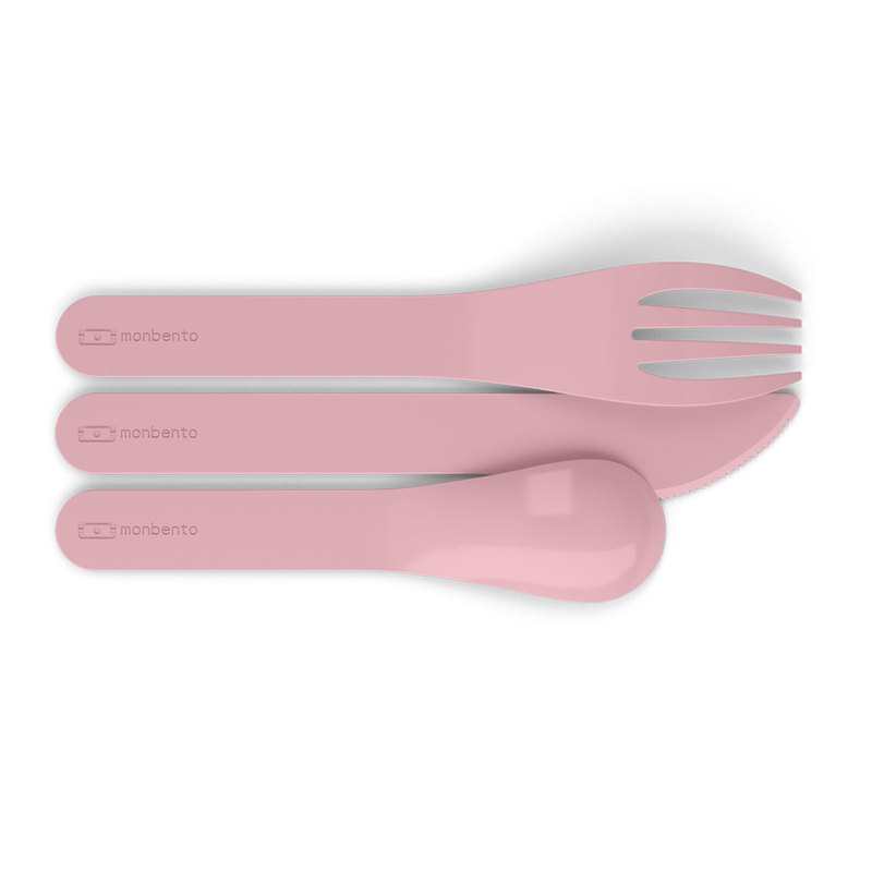Set de 3 couverts rose Monbento