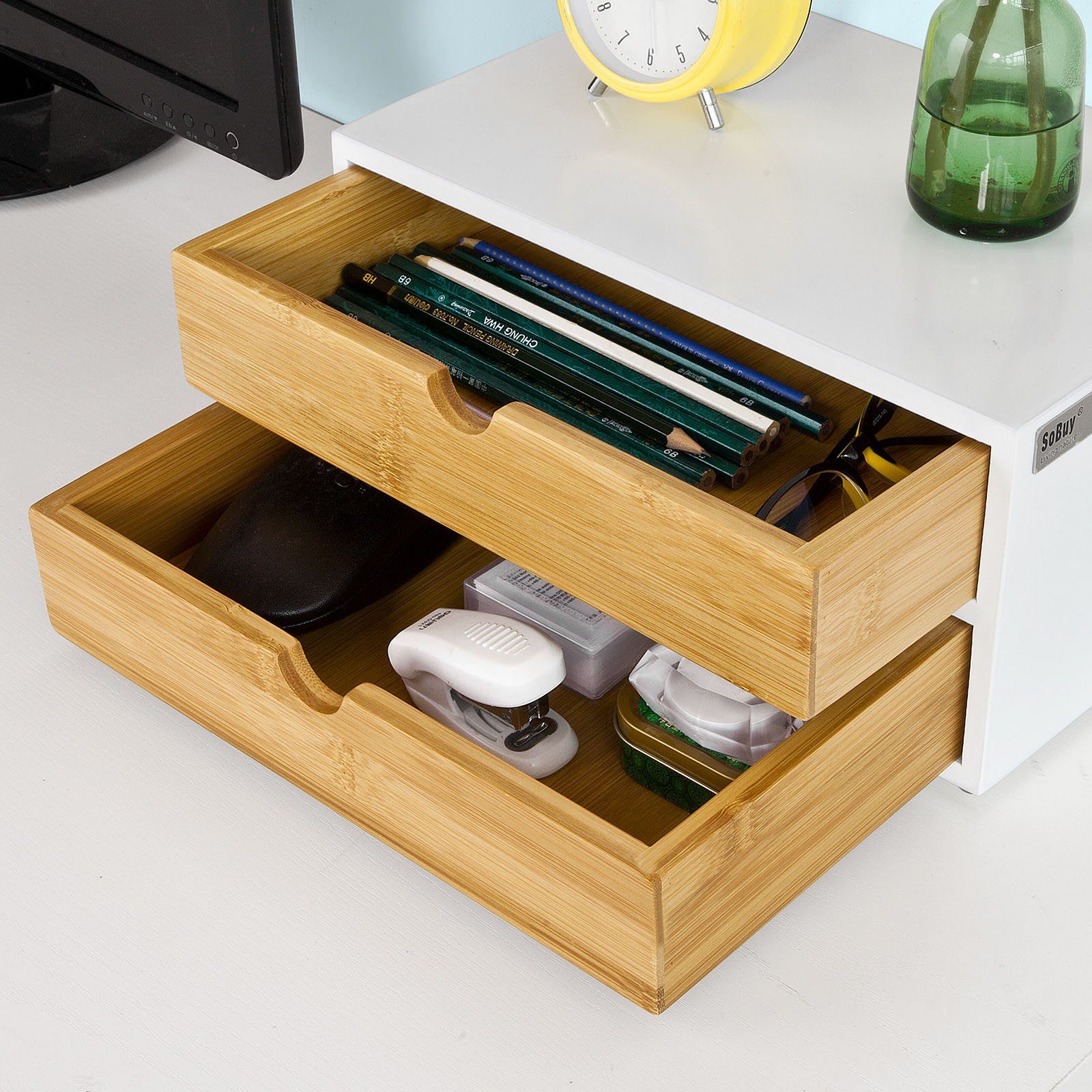 SoBuy Kapselspender FRG180, Kaffeekapsel Box Kapselständer Aufbewahrungsbox Schubladenbox