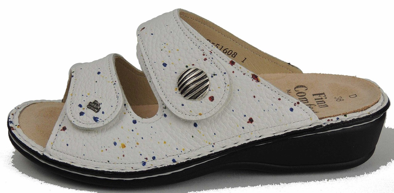 FINN COMFORT Pantoletten weiss