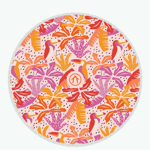Serviette round Pink Sands rose