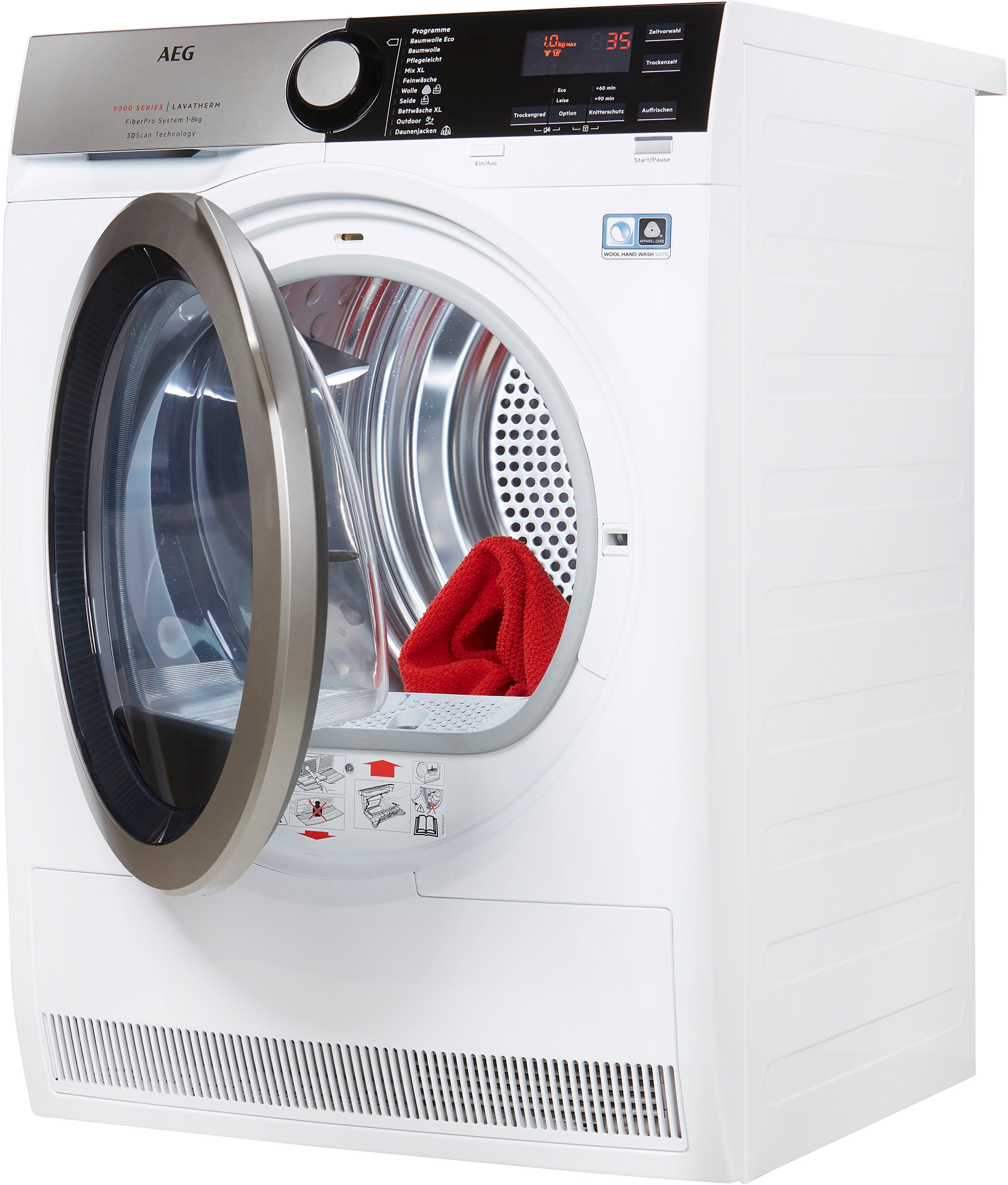AEG Wärmepumpentrockner T9DE79685, 8 kg, 3D Scan - Trocknet nachhaltiger, 4 Jahre Garantie inklusive
