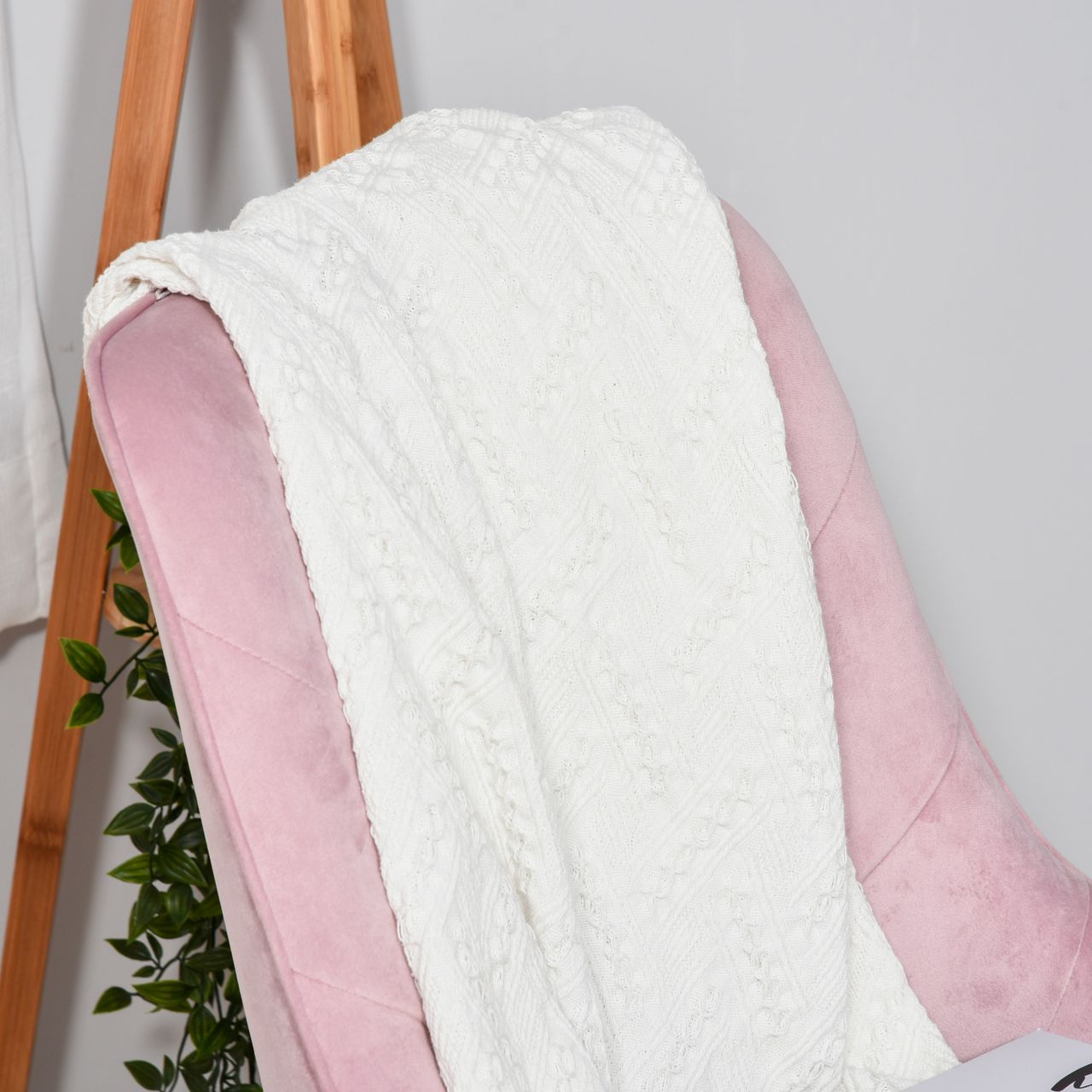 Vinsetto Bürostuhl Schreibtischstuhl Computerstuhl Drehstuhl SOHO-Stil Arbeitstuhl mit Wippenfunktion höhenverstellbar Samt Rosa 57 x 61 x 86-96 cm