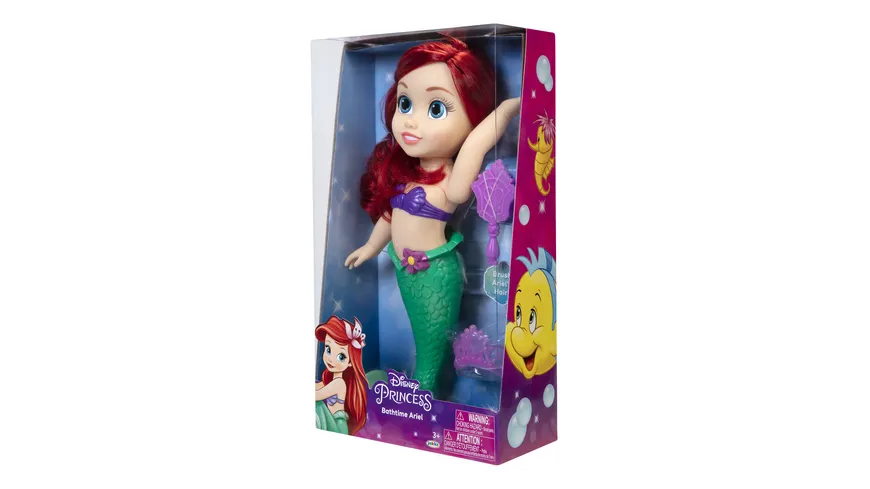 Jakks Pacific -  Prinzessin - Arielle mit Schwanzflosse und Haarbürste 35 cm