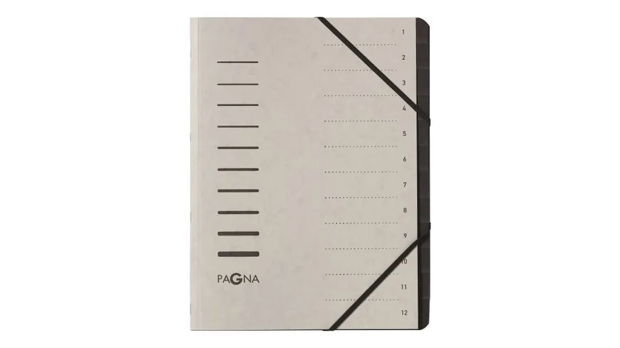 PAGNA Ordnungsmappe 12-tlg. hellgrau grau