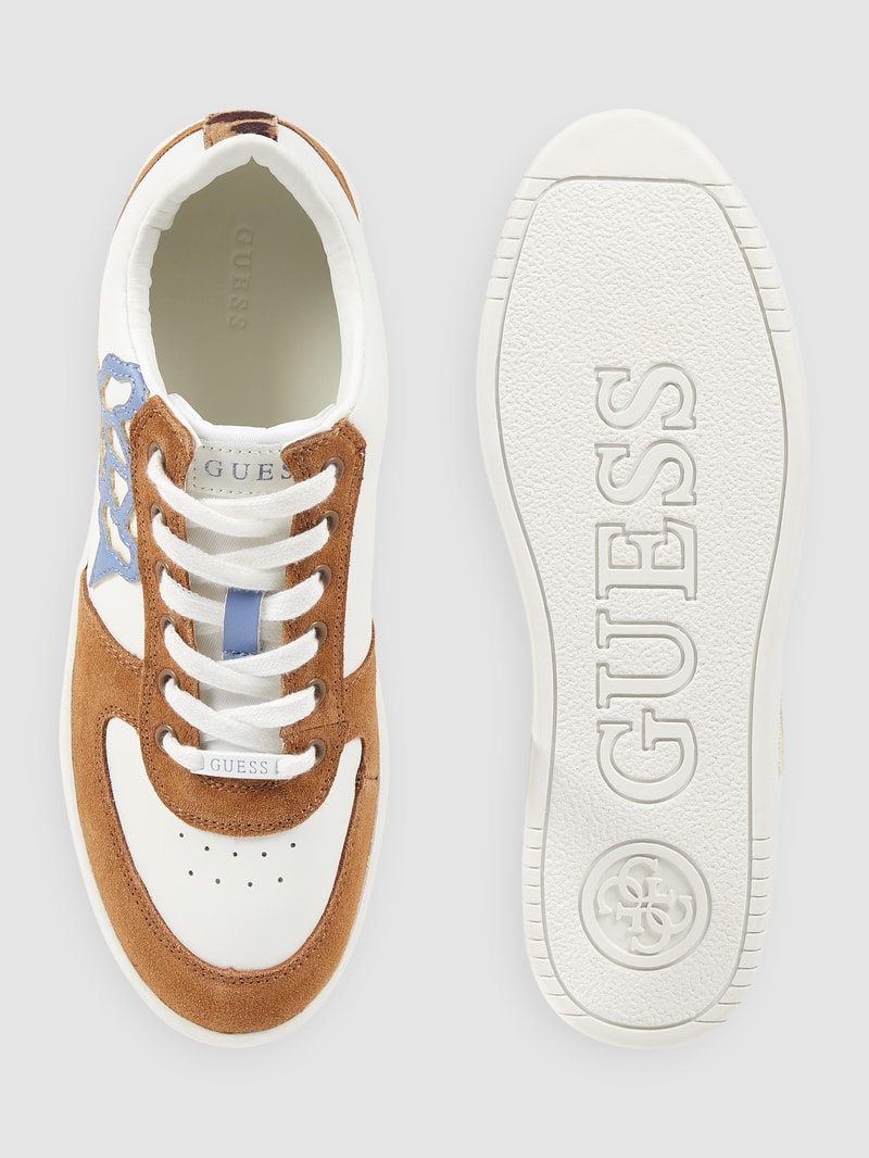 Sneaker aus Leder Modell 'Sidny' in cognac