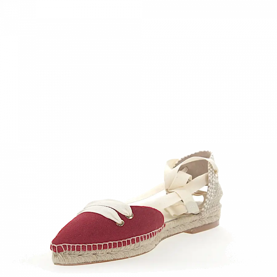CASTAÑER BY MANOLO BLAHNIK - Espadrilles MANOLO FLAT Textil beige rot - rot