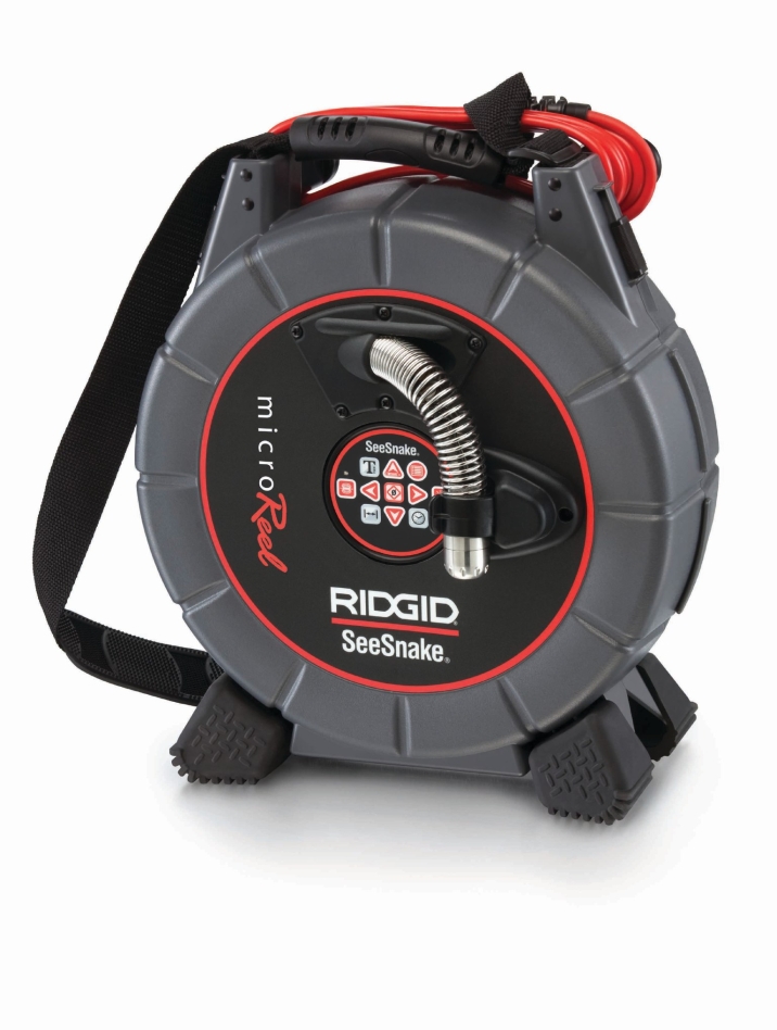 Ridgid 35218 MicroReel L100C cu cablu de conectare pentru micro CA-300 / CA-330 / CA-350 + transmițător de localizare și contor de metri
