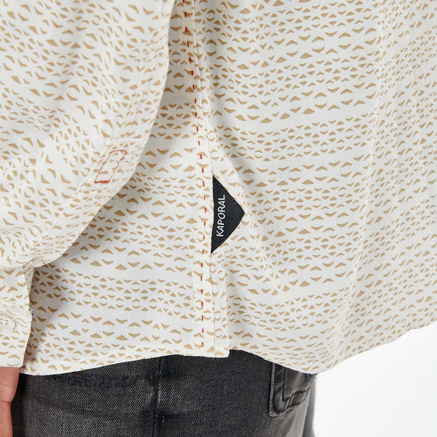 CARTE  Chemise écrue imprimée homme