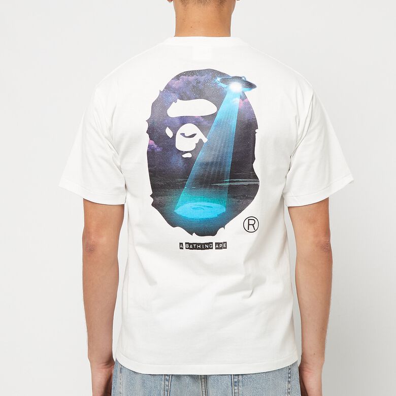 A Bathing Ape Bape Galaxy Ufo Tee M white