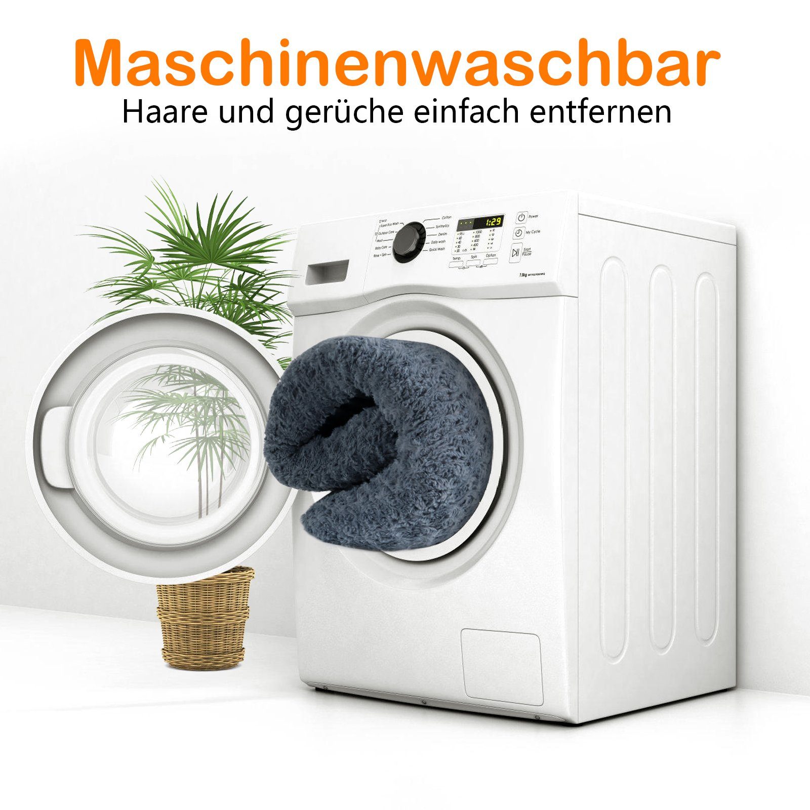 CALIYO Hundematte Hundebett Grosse Hunde Waschbar, Hundekissen flauschig, Hundematte, für große mittelgroße Hunde, Hundekorb Hundematratz Haustierbett