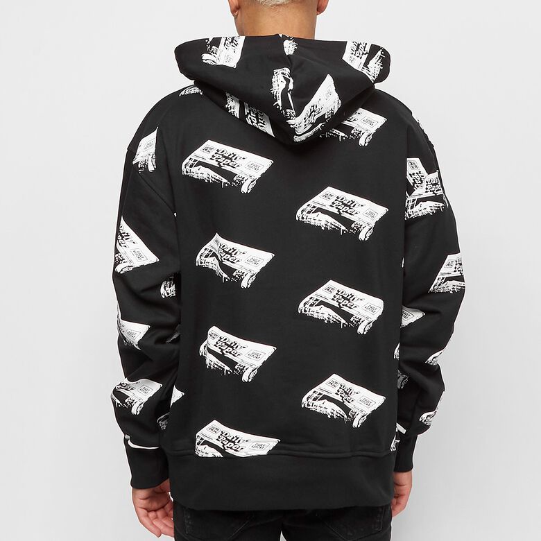 Daily Paper Nina Hoodie black newspaper