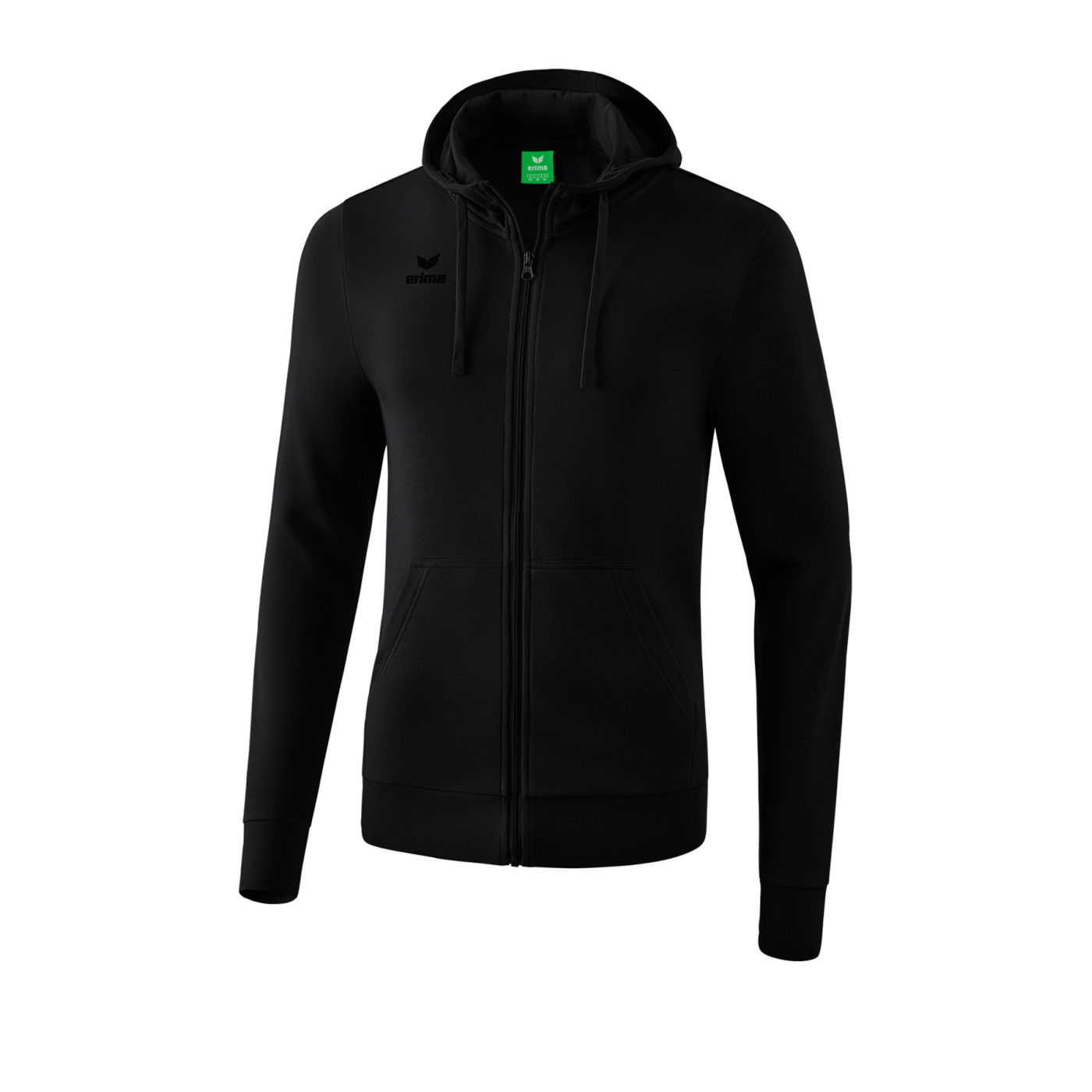 Erima Basic Kapuzenjacke Kids Schwarz