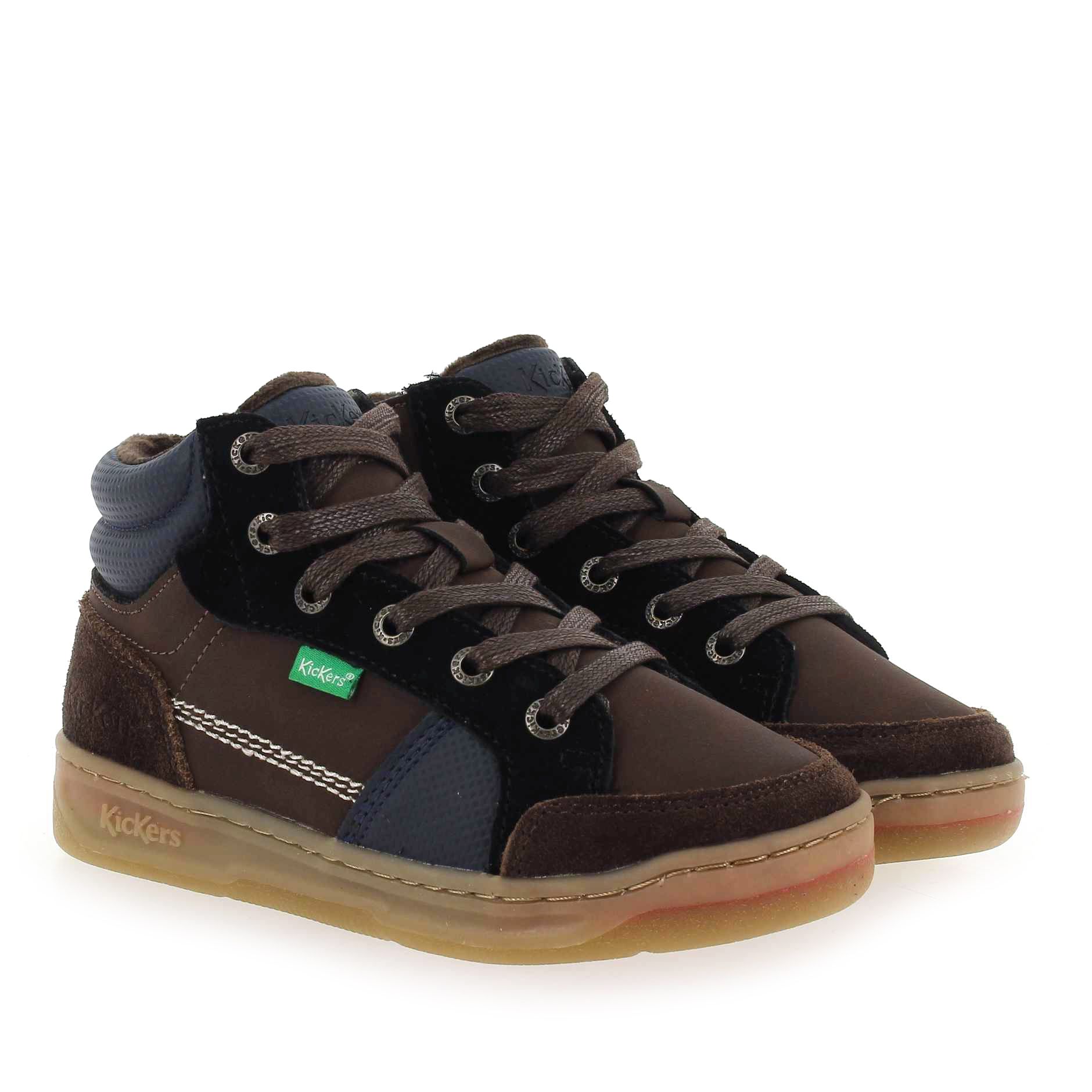 Kickers  KICKOSTA SUEDE - Marron Marine